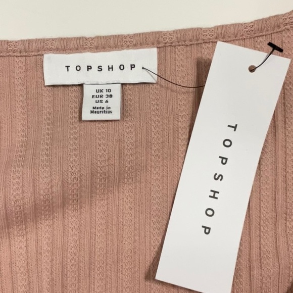 522- Top Shop NWT Pink Tie Up Cardigan, Size 6. - Picture 4 of 4